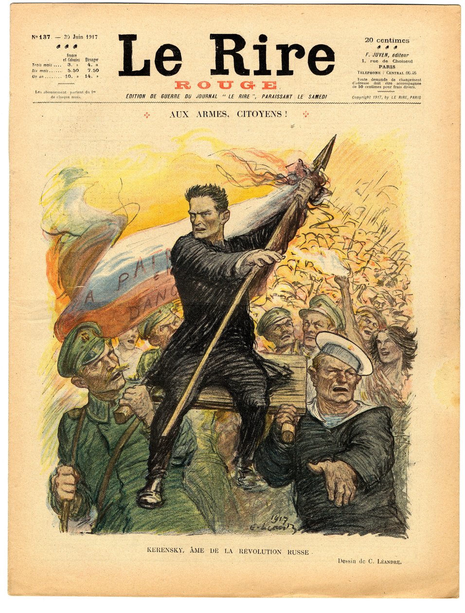 Capa de "The Red Laughter", Satirical in Colors de Charles Leandre