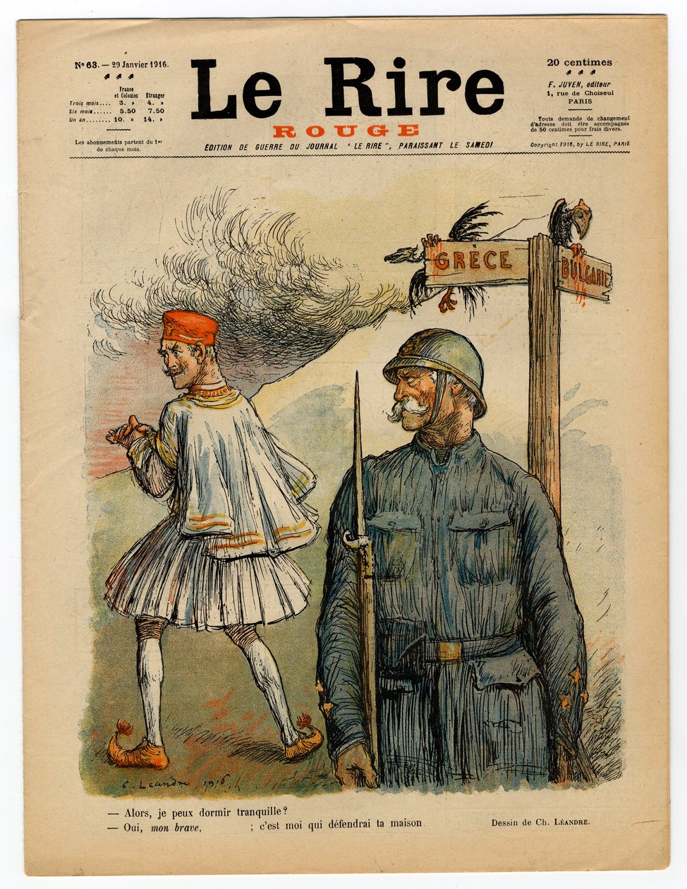 Capa de "The Red Laughter", Satirical in Colors de Charles Leandre