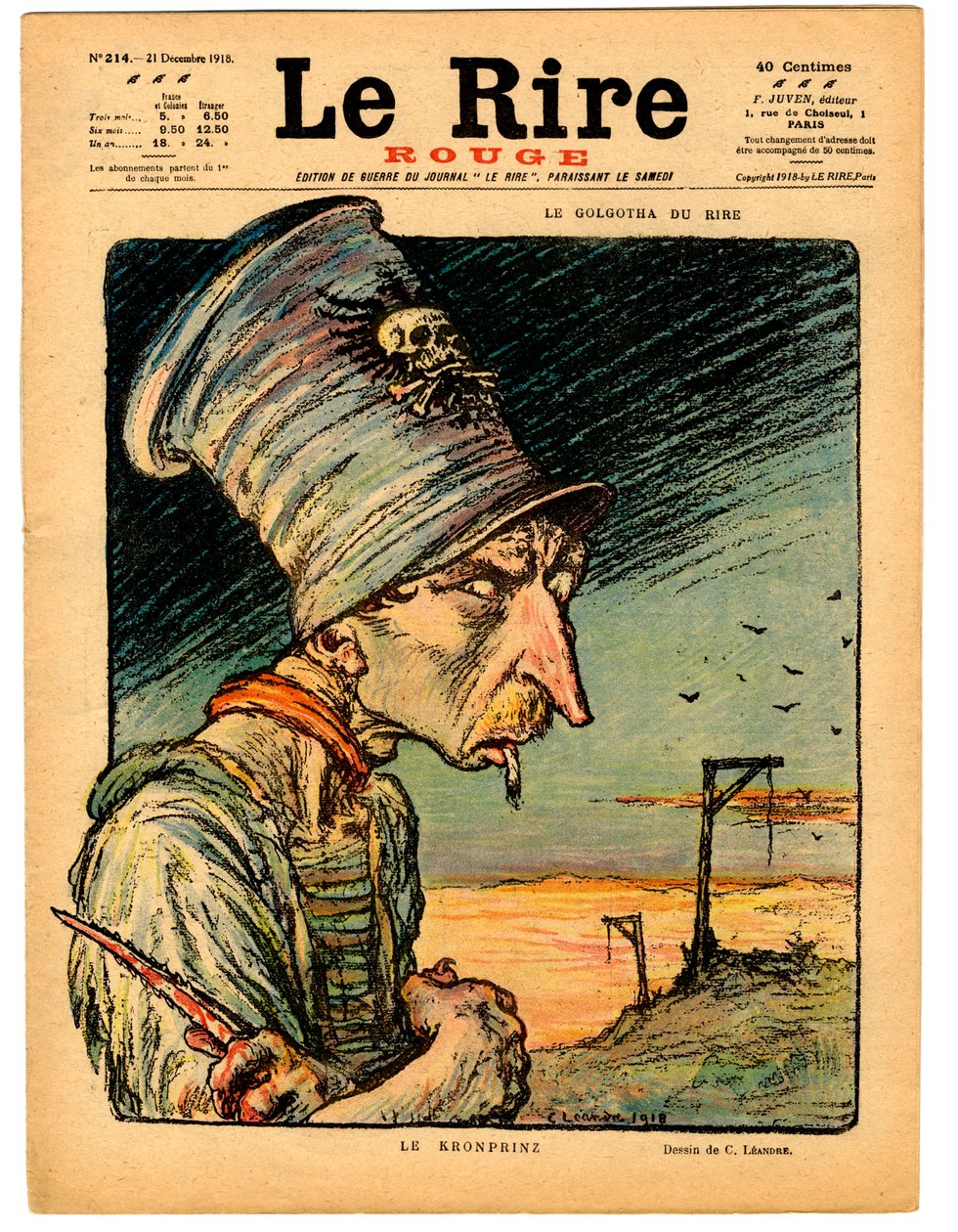 Capa de "The Red Laughter", Satirical in Colors de Charles Leandre