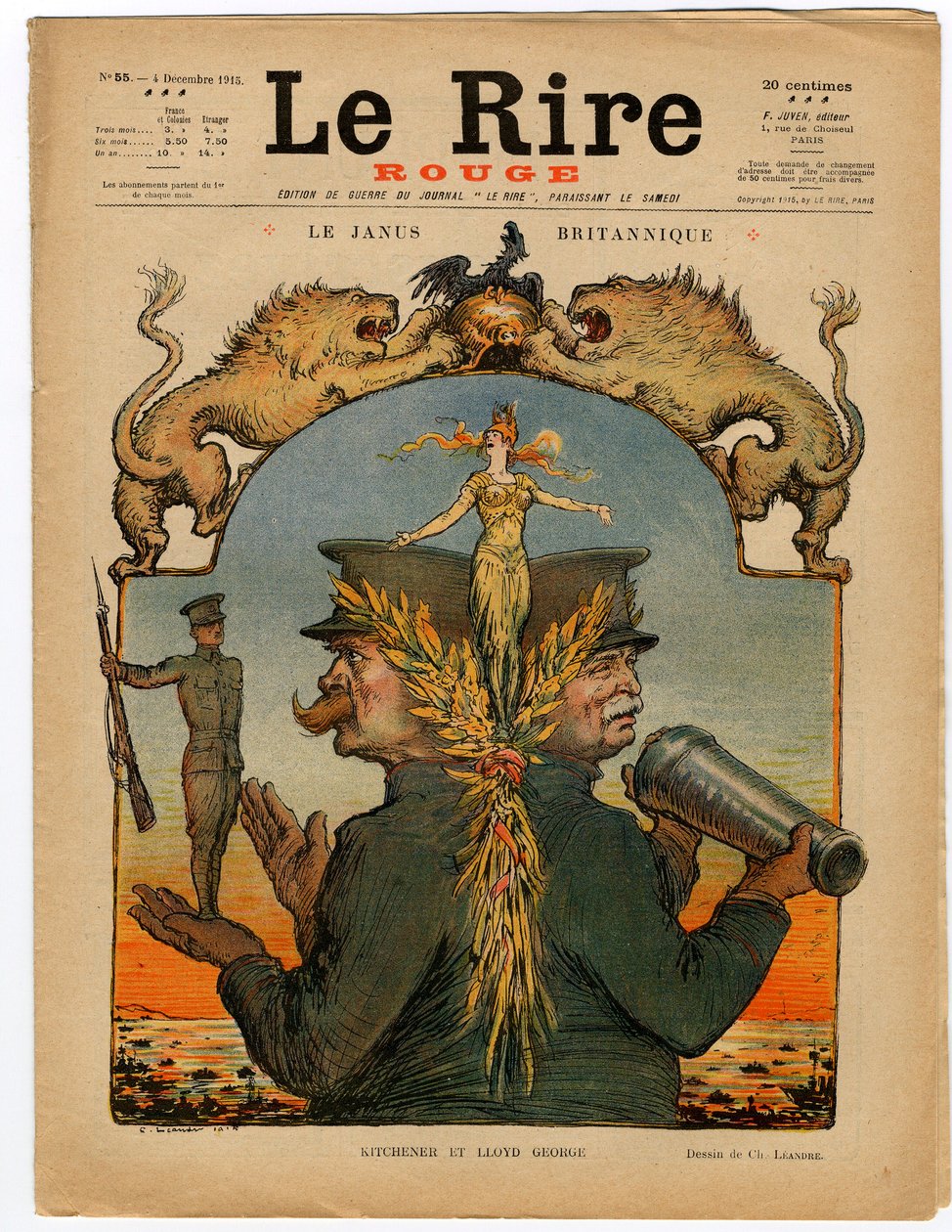Capa de "The Red Laughter", Satirical in Colors de Charles Leandre