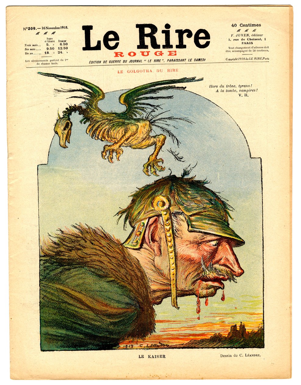 Capa de "The Red Laughter", Satirical in Colors de Charles Leandre