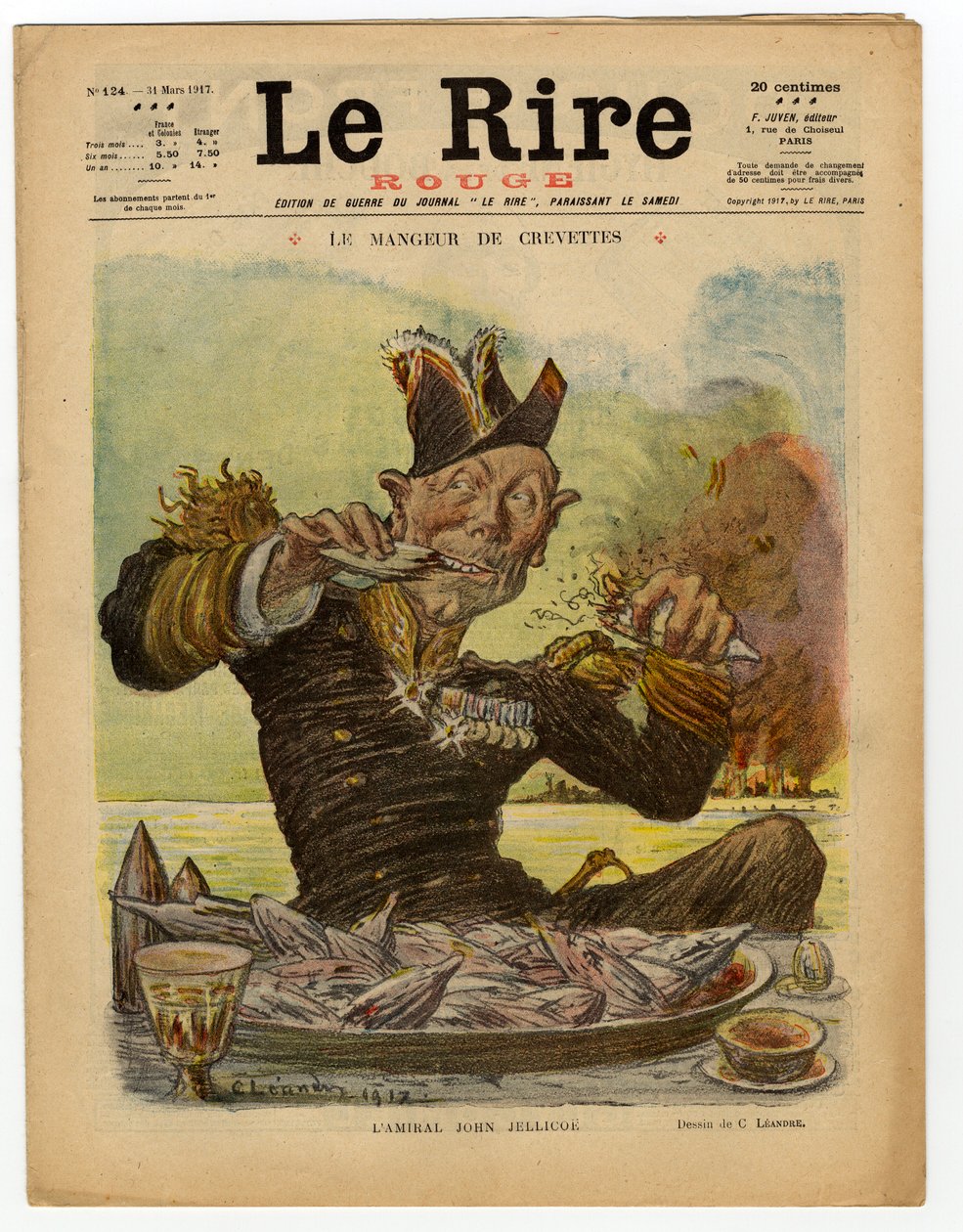 Capa de "The Red Laughter", Satirical in Colours de Charles Leandre
