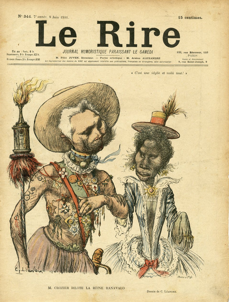 Ilustração de Charles Leandre (1862-1934) para Capa de Le Rire, No. 264 de Charles Leandre