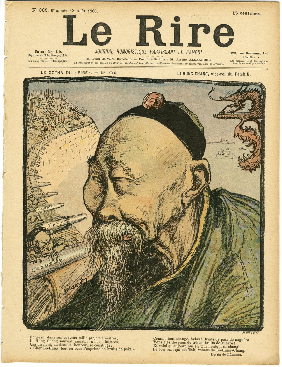 Ilustração de Charles Leandre (1862-1934) para a capa de Le Lire de Charles Leandre