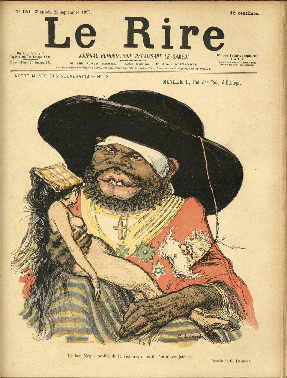 Ilustração de Charles Leandre (1862-1934) para a capa de Le Lire de Charles Leandre