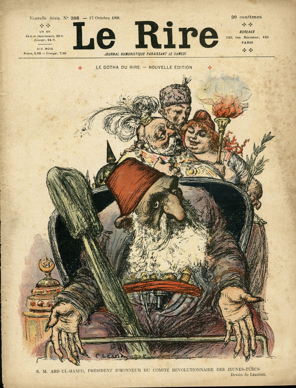 Ilustração de Charles Leandre (1862-1934) para a capa de Le Rire de Charles Leandre