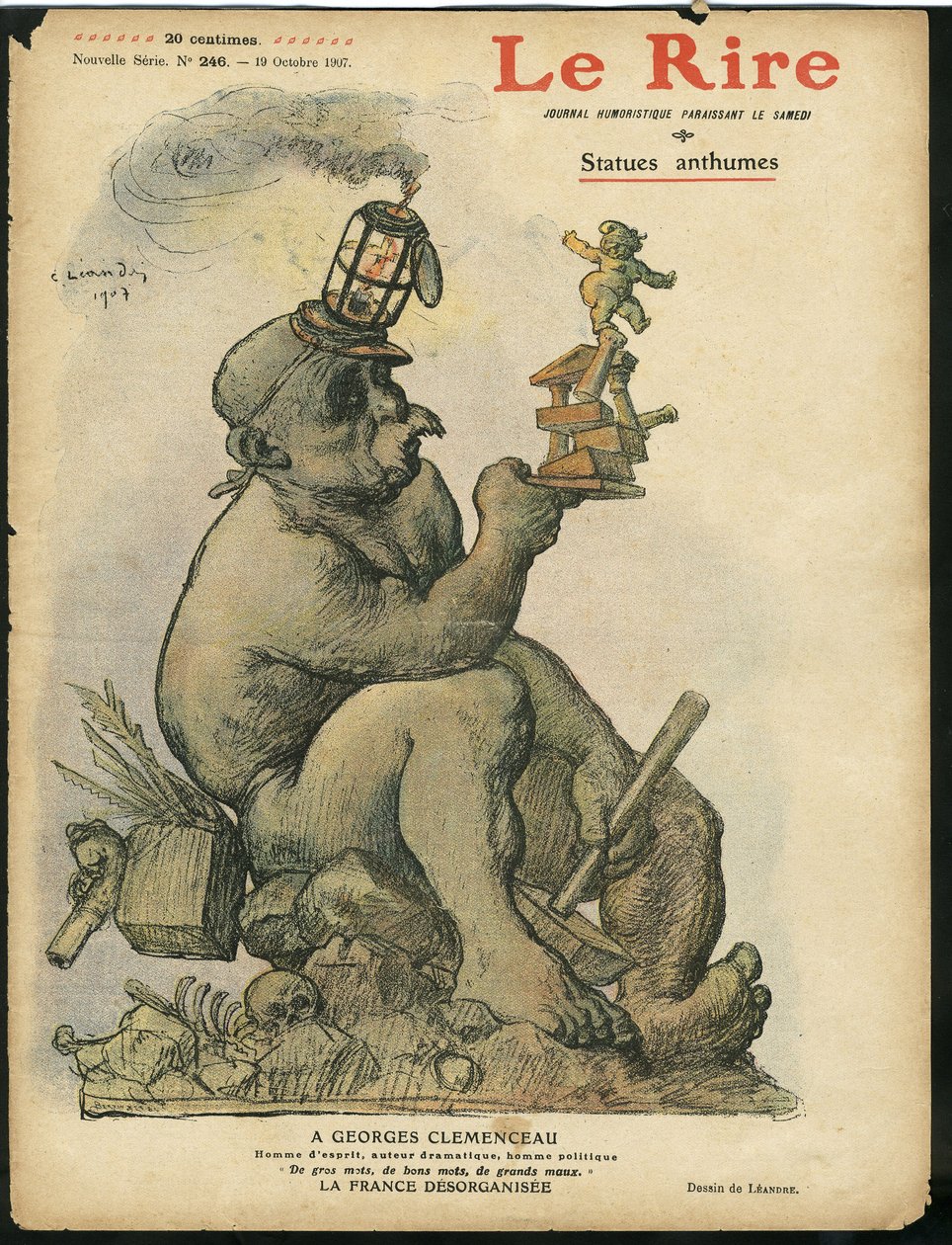 Ilustração de Charles Leandre (1862-1934) para a capa de Le Rire de Charles Leandre