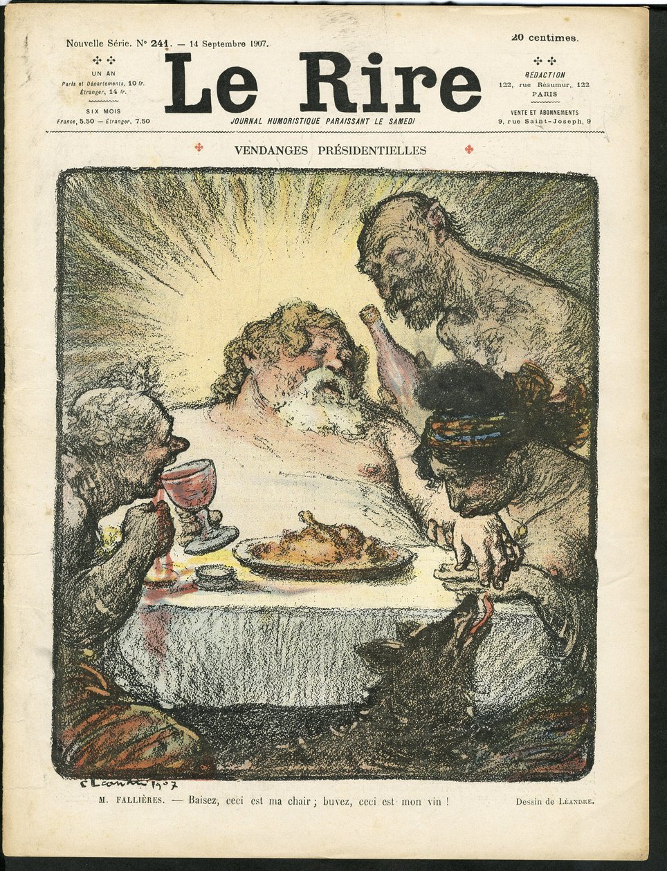 Ilustração de Charles Leandre (1862-1934) para a capa de Le Rire de Charles Leandre