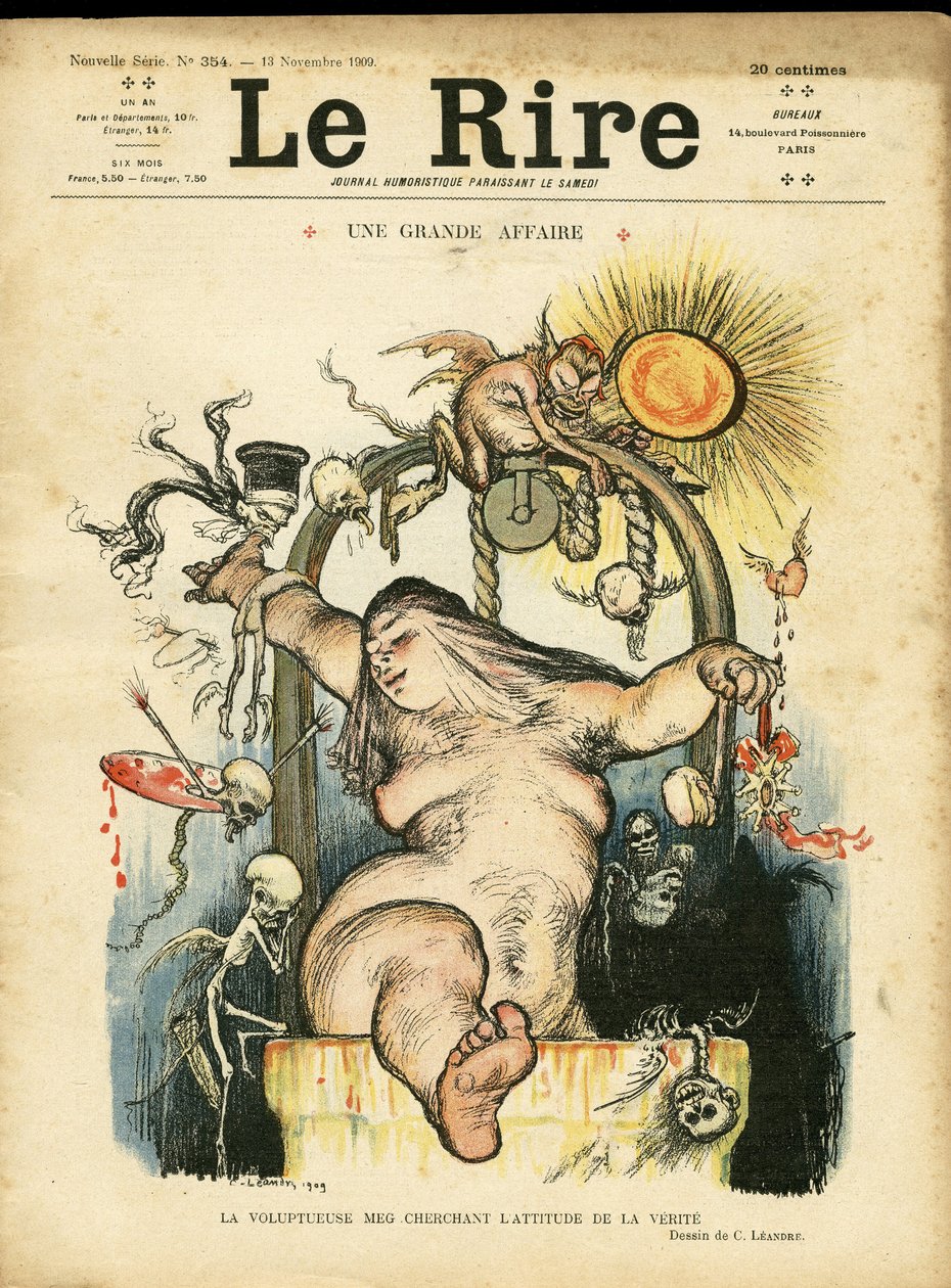 Ilustração de Charles Leandre (1862-1934) para a capa de Le Rire de Charles Leandre