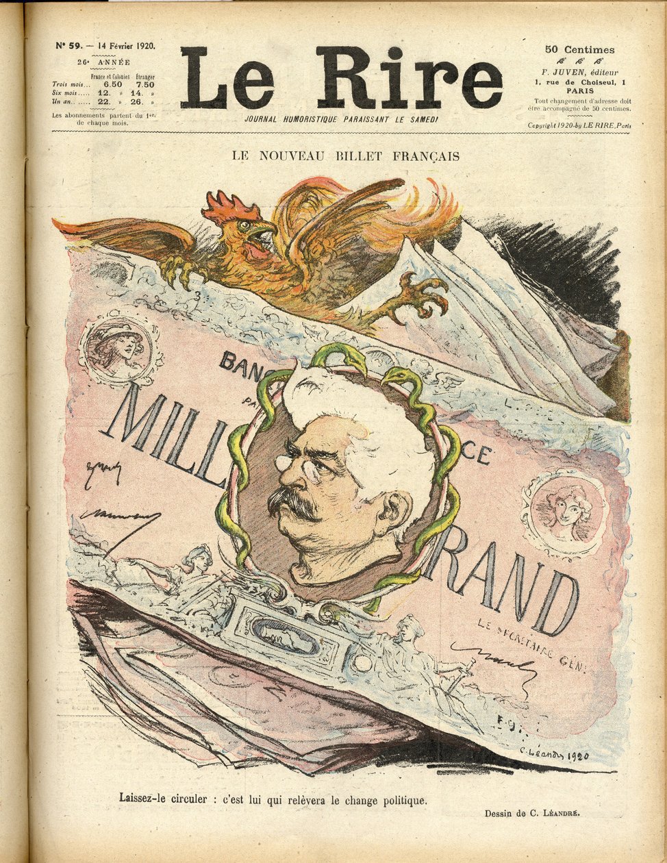 Ilustração de Charles Leandre (1862-1934) para a capa de Le Rire de Charles Leandre