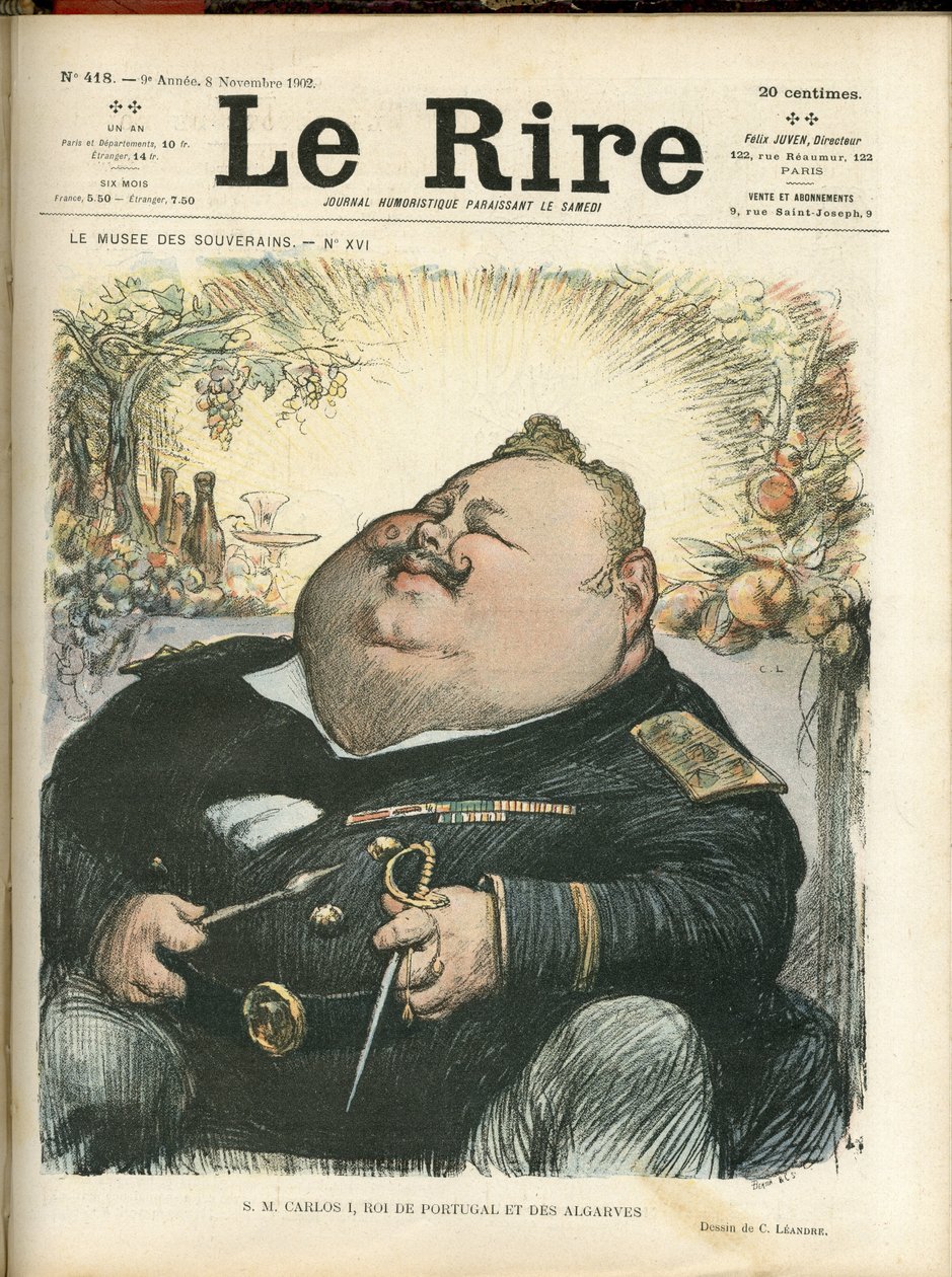 Ilustração de Charles Leandre (1862-1934) para a capa de Le Rire, No. 418 de Charles Leandre