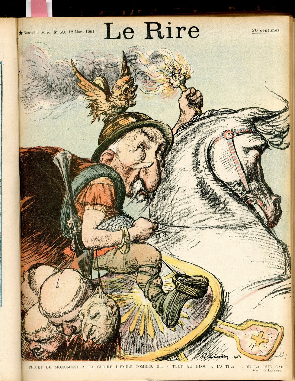 Ilustração de Charles Leandre (1862-1934) para a capa de Le Rire, no 58 de Charles Leandre