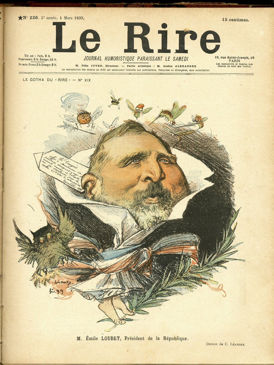 Ilustração de Charles Leandre (1862-1934) para a capa do Le Rrire de Charles Leandre