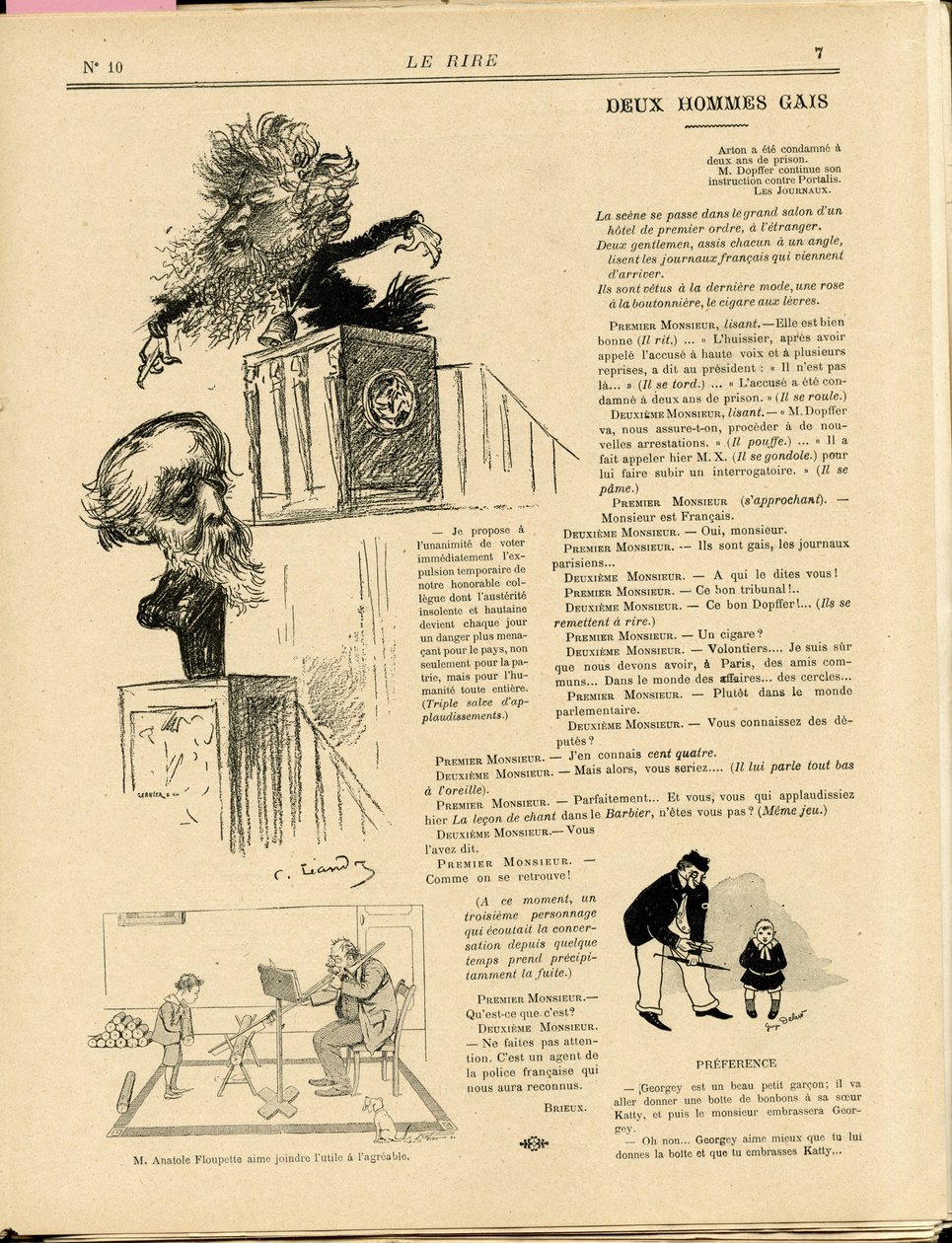 Ilustração de Charles Leandre (1862-1934) em Le Rire de Charles Leandre