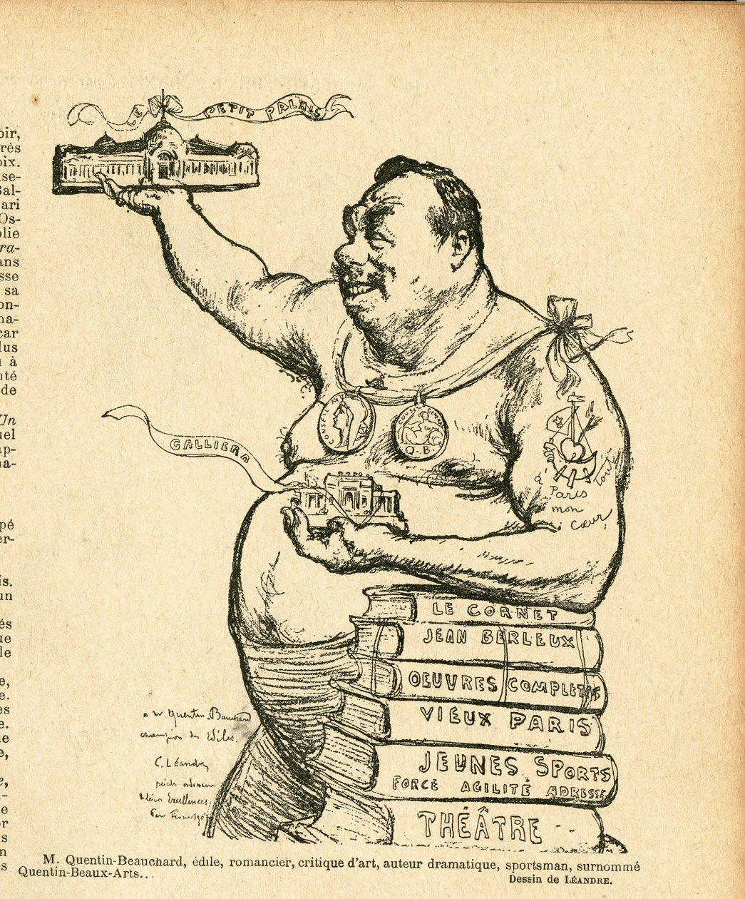 Le Lire, Satirical em B & W de Charles Leandre