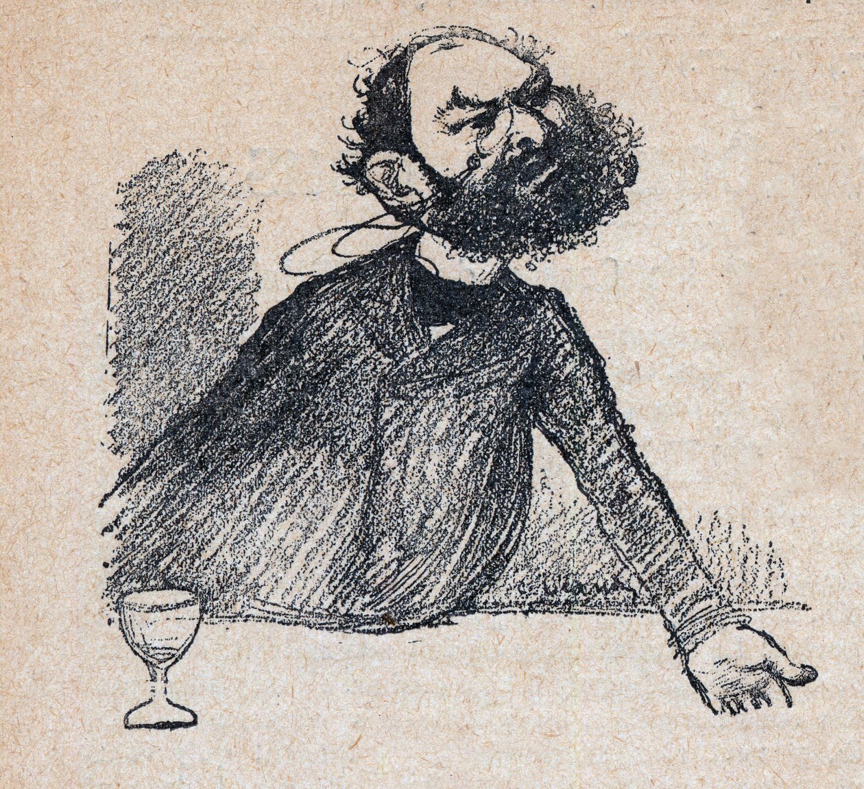 Leon Bourgeois (1851-1925) estadista francês - gravura em "Our Dear Sovereign" de Paul Bosq - ilustração de Charles Leandre (1862-1934) 1898 - de Charles Leandre