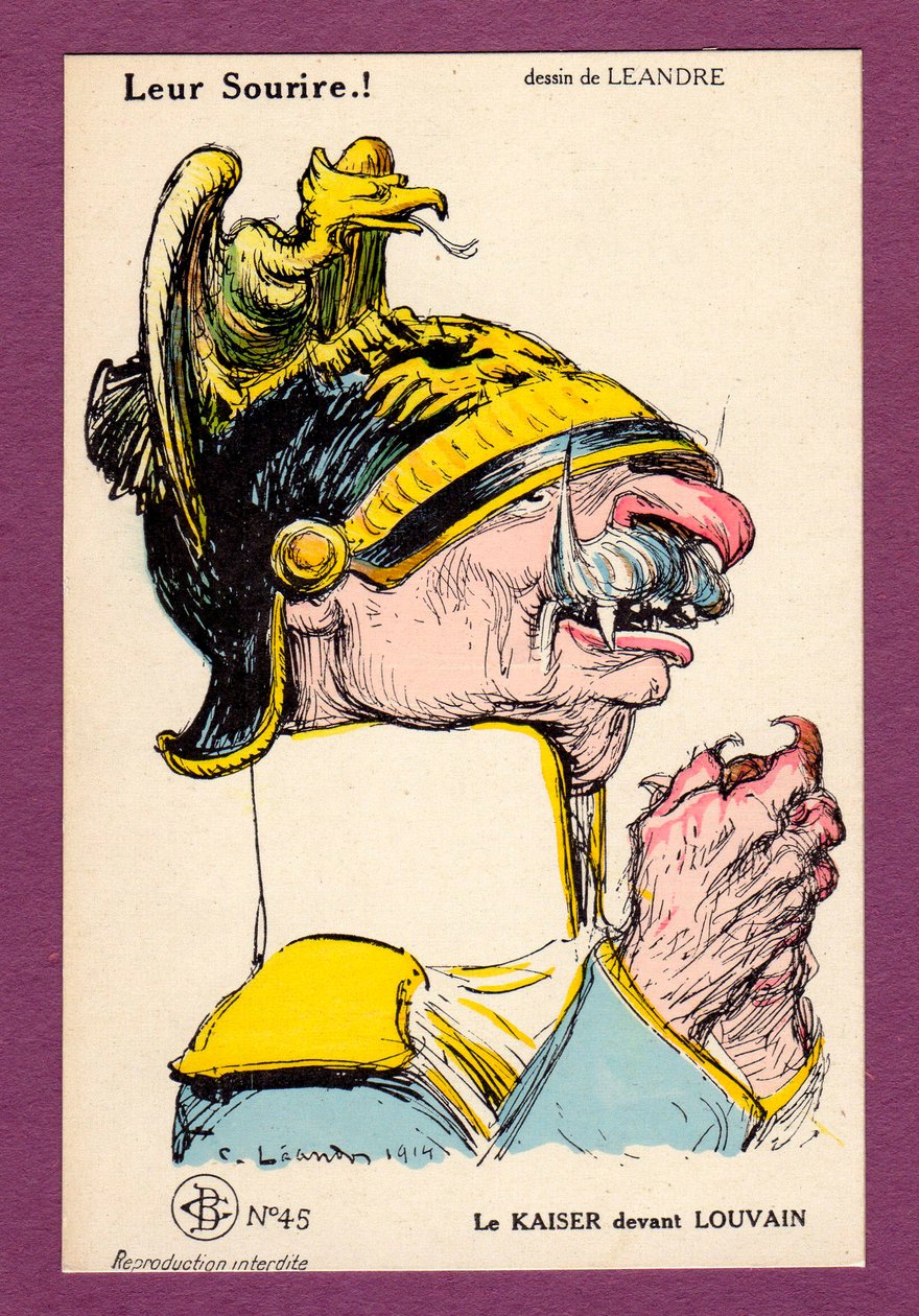 Cartão Postal, Satirical em Cores de Charles Leandre