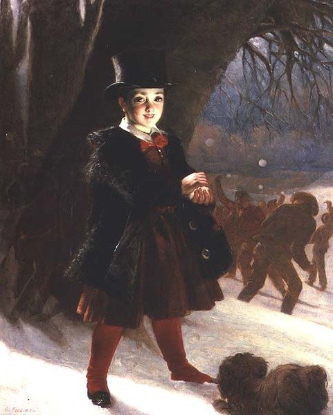 Regresso da escola, um dia de Inverno de Charles Lees