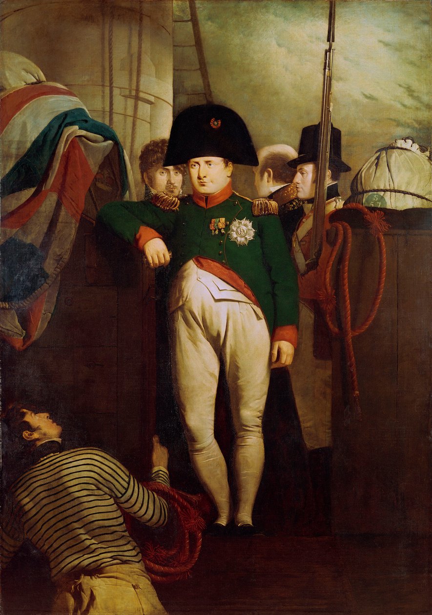 Napoleão Bonaparte a bordo do "Bellerophon" em Plymouth Sound de Charles Lock Eastlake