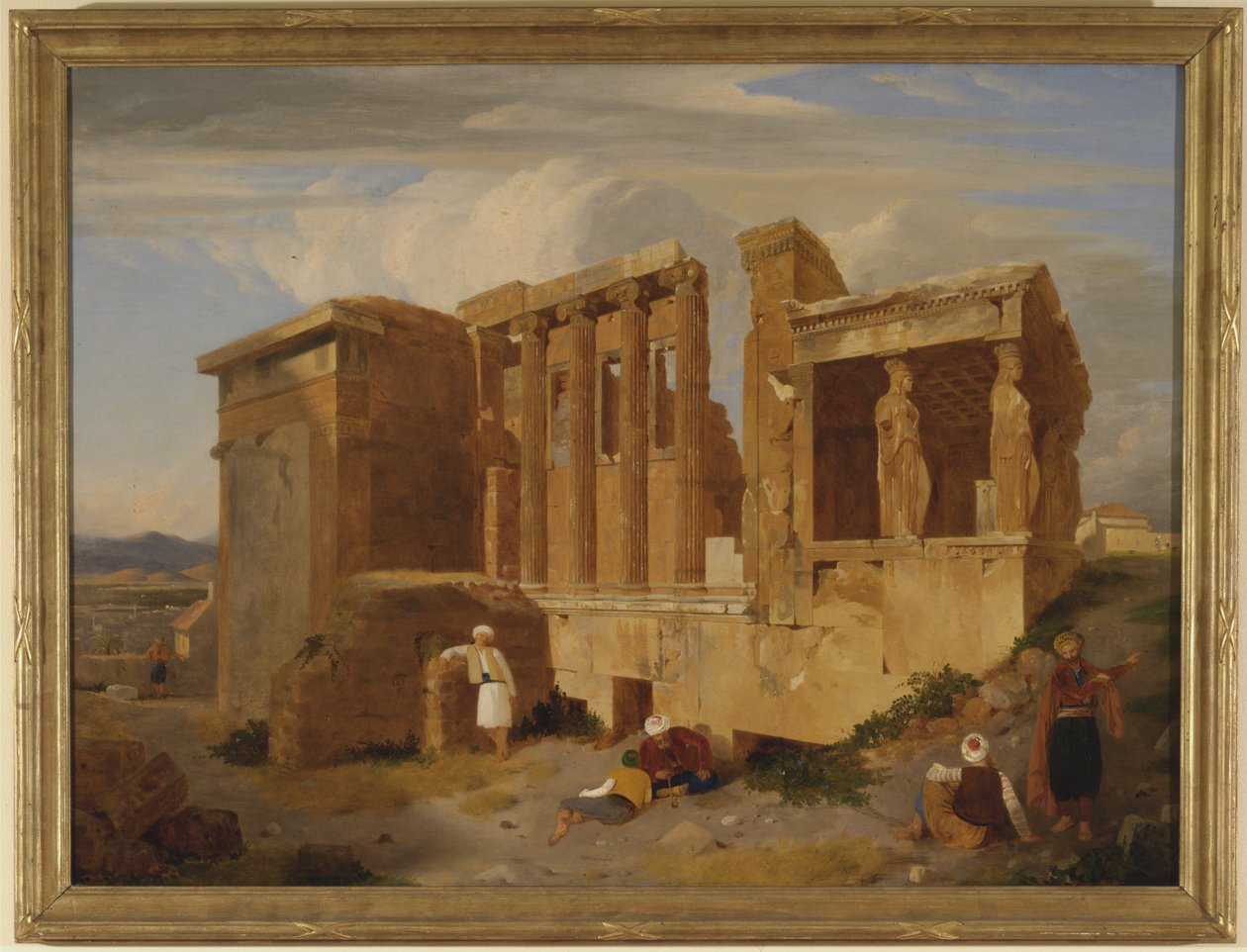 O Erechtheum, Atenas, com figuras em primeiro plano de Charles Lock Eastlake
