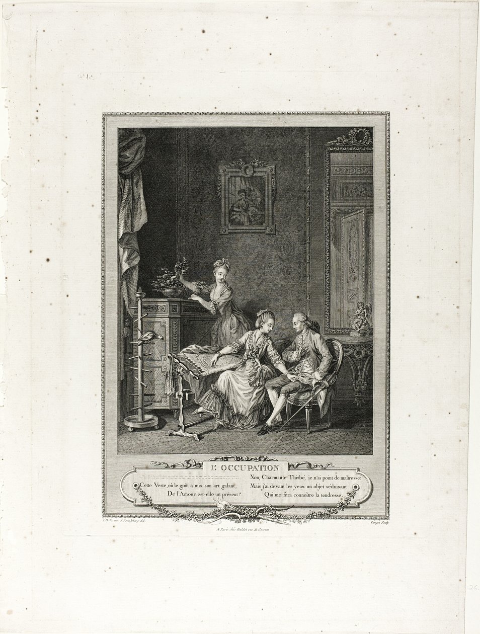 A Ocupação, de Monument du Costume Physique et Moral de la fin du Dix-huitième siècle de Charles Louis Lingée