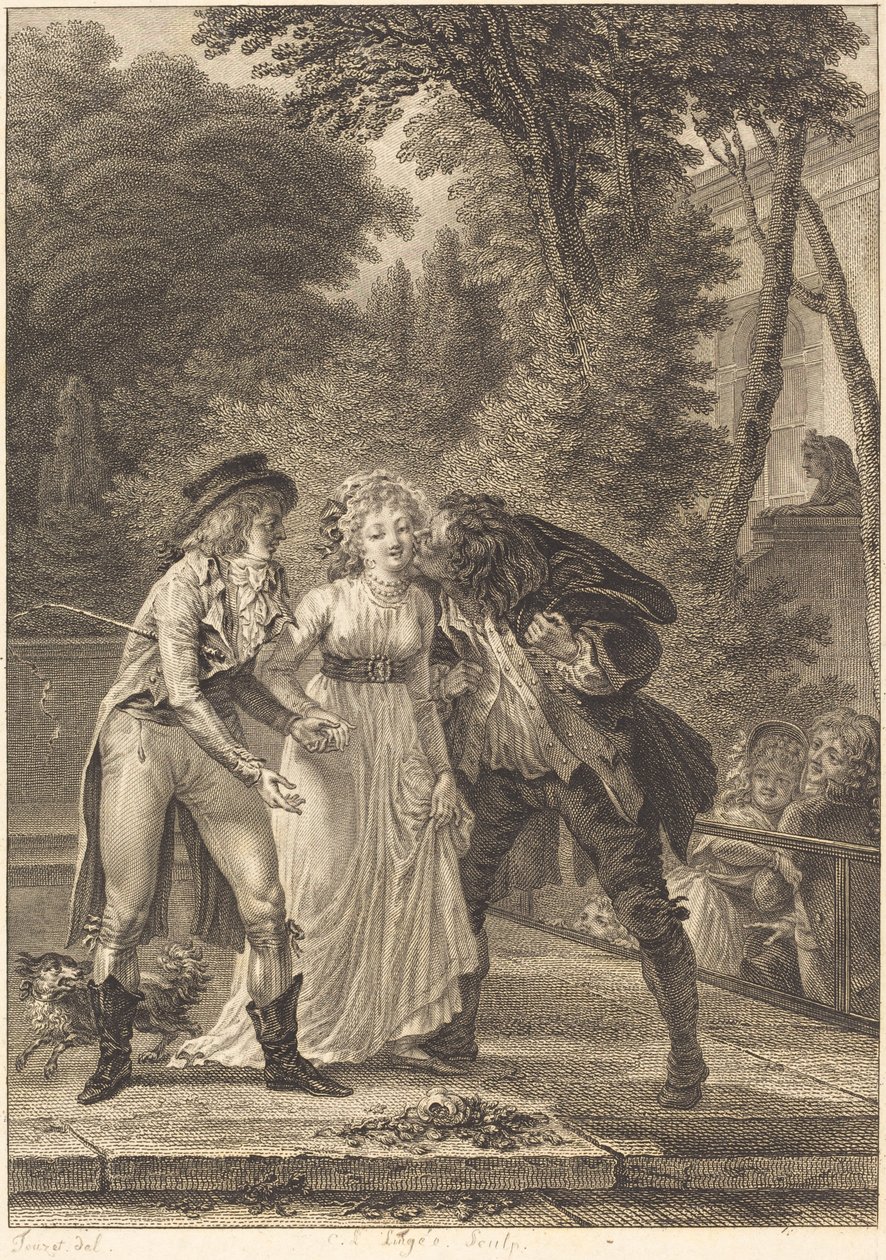 O beijo voltou: O beijo voltou de Charles Louis Lingée after Jacques Louis François Touzé