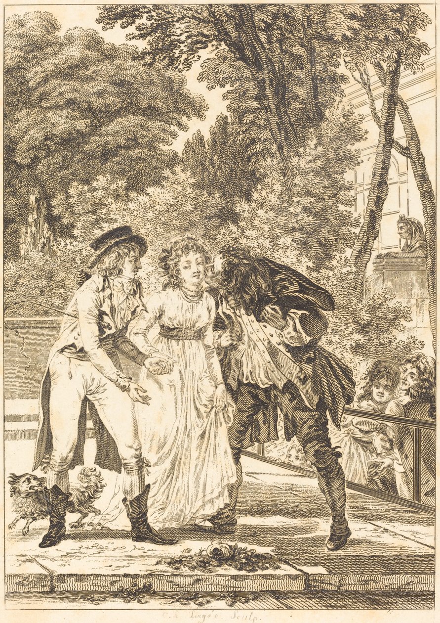 O beijo voltou: O beijo voltou de Charles Louis Lingée after Jacques Louis François Touzé