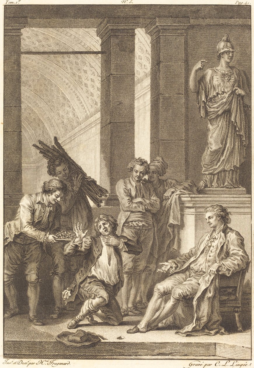 O camponês de Charles Louis Lingée after Jean Honoré Fragonard
