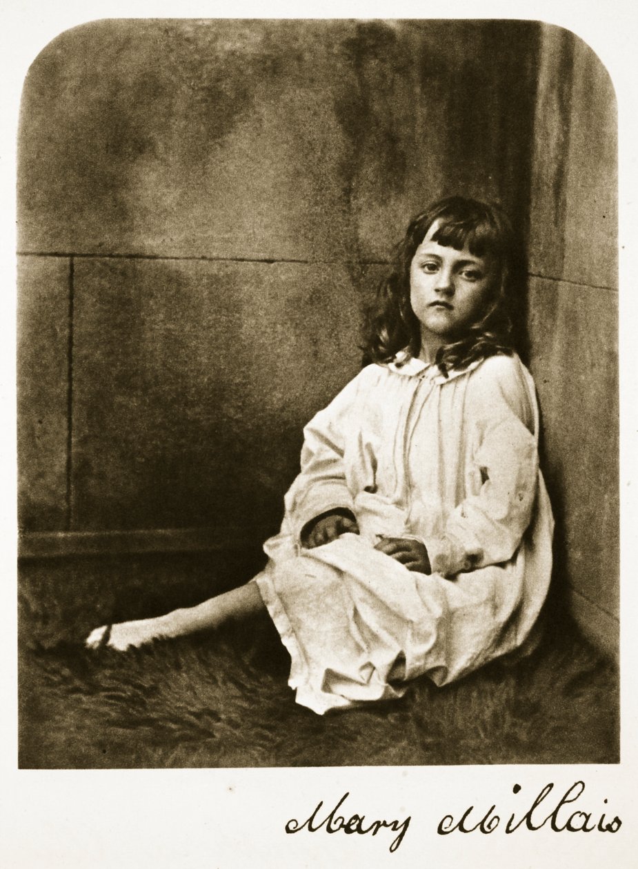 Mary Millais, 21 de julho de 1865 (foto sépia) de Charles Lutwidge Dodgson