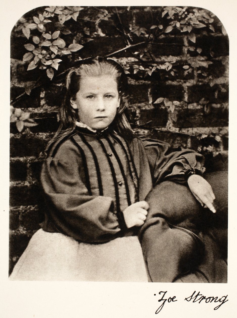 Zoe Strong, 10 de outubro de 1863 (foto sépia) de Charles Lutwidge Dodgson
