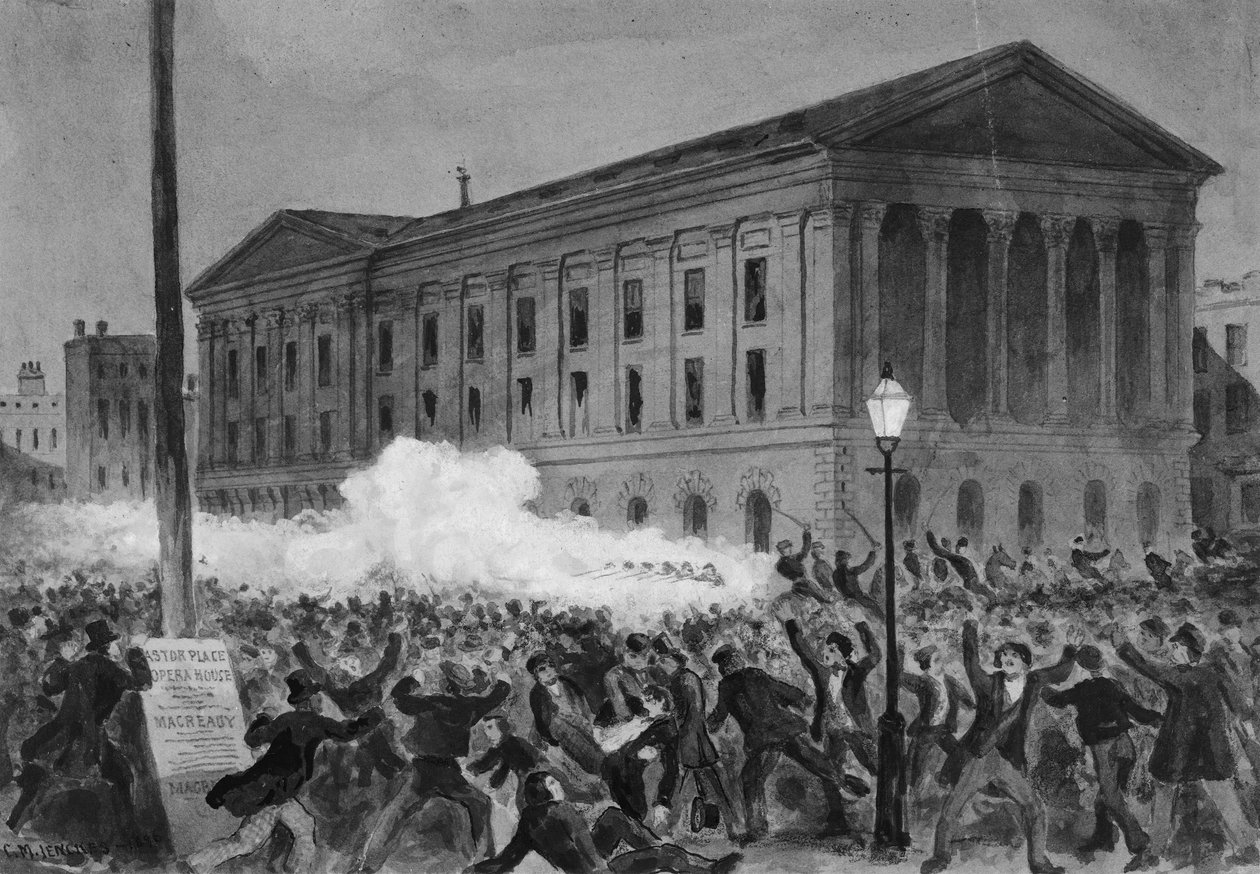 Astor Place Riot, 1849, 1896. de Charles M Jenckes