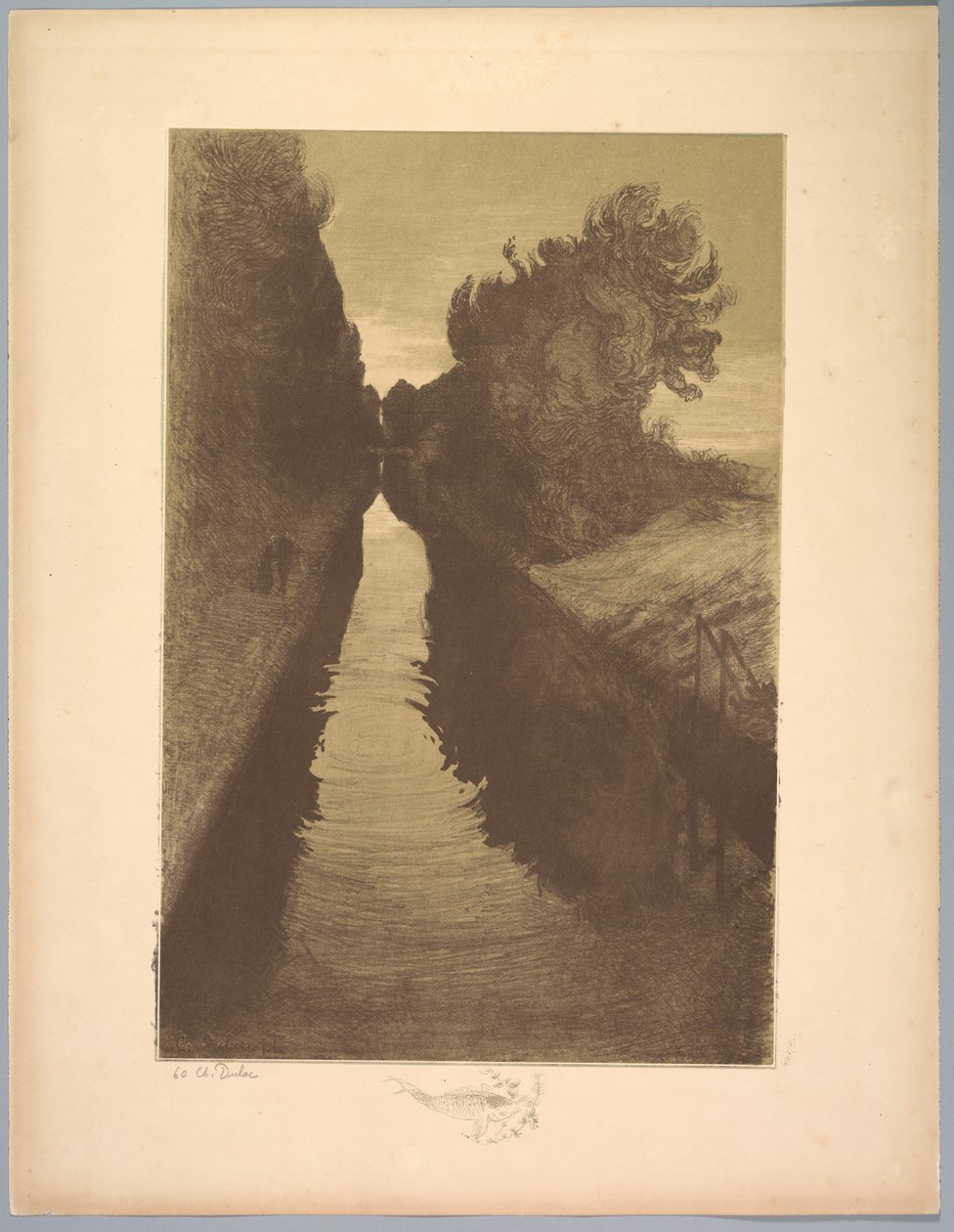 Suíte Paisagem: Paisagem, Placa 1, Nota, Um Peixe, 1892-1893. de Charles Marie Dulac