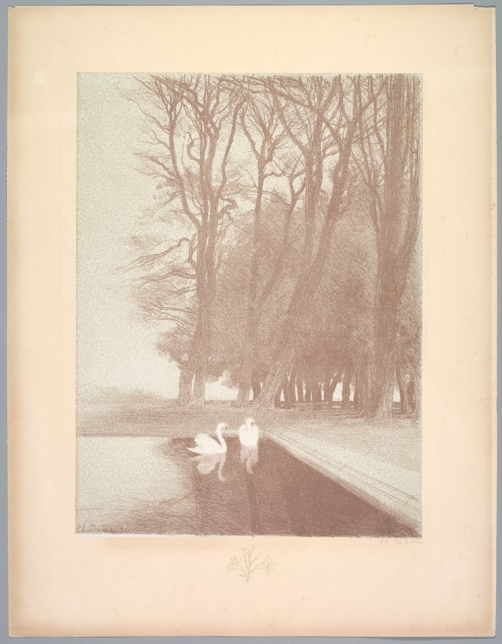 Suíte de Paisagens: Paisagem, Placa 6, Nota, Lírios de Charles Marie Dulac