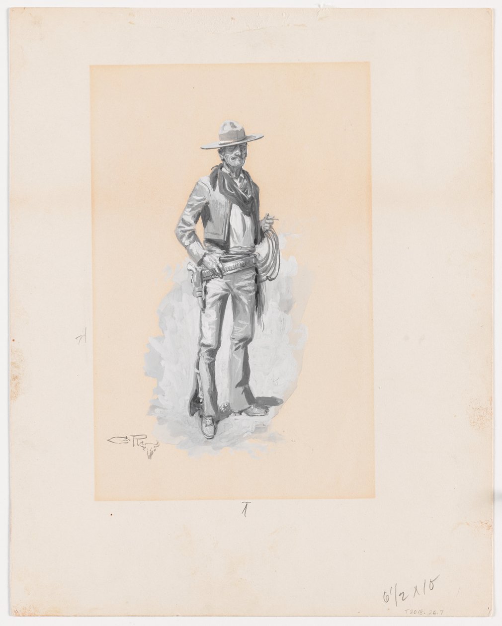 Blanco, para Charles J. Steedman, Bucking a artemísia de Charles Marion Russell