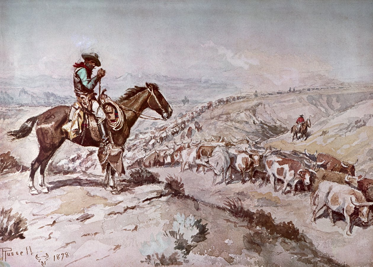 condução do gado de Charles Marion Russell