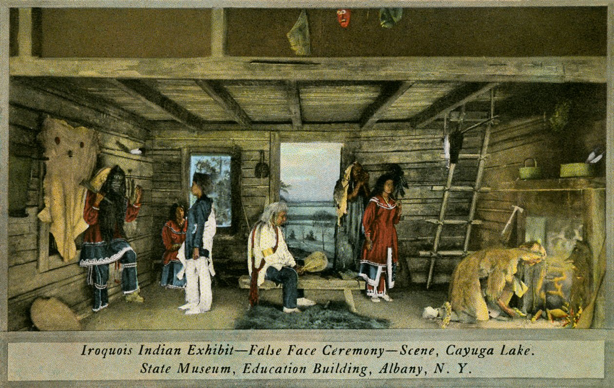 Exposição Indiana Iroquois, Museu do Estado, Albany de Charles Marion Russell