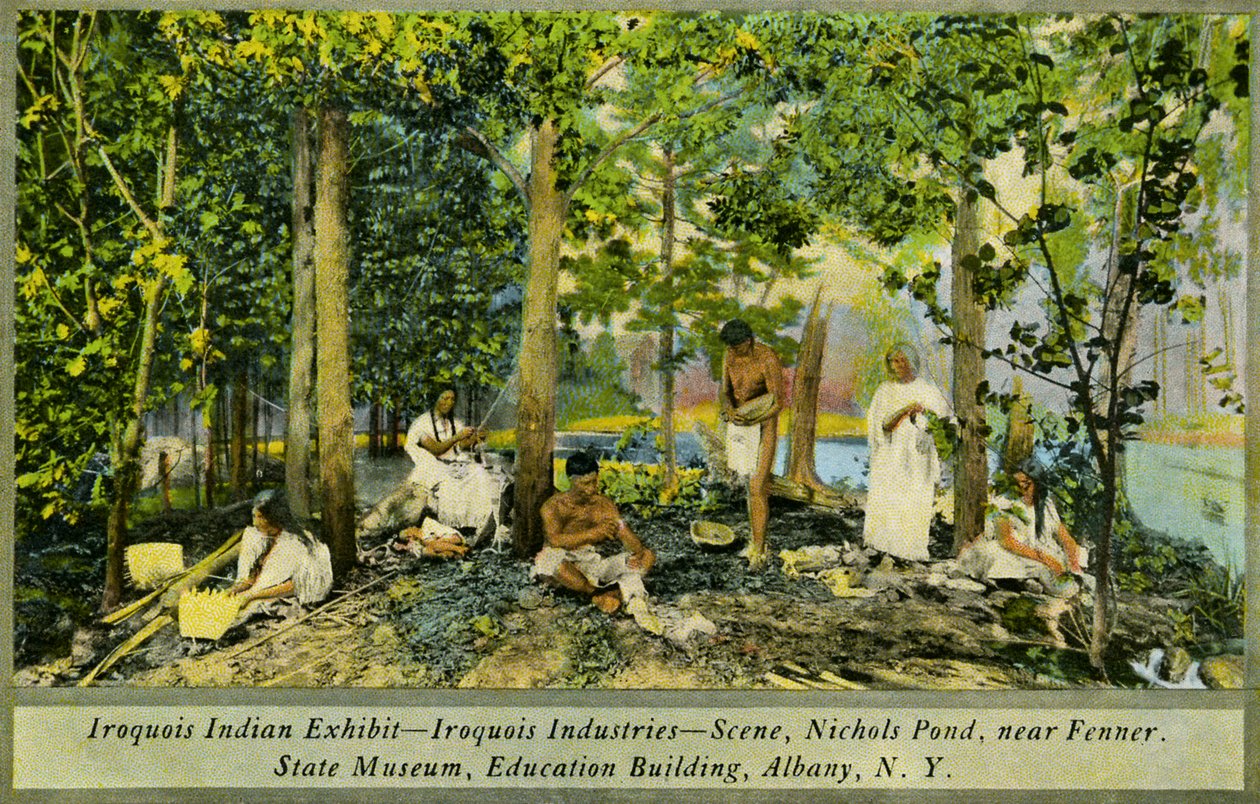 Exposição Indígena Iroquesa, Museu Estadual, Albany de Charles Marion Russell
