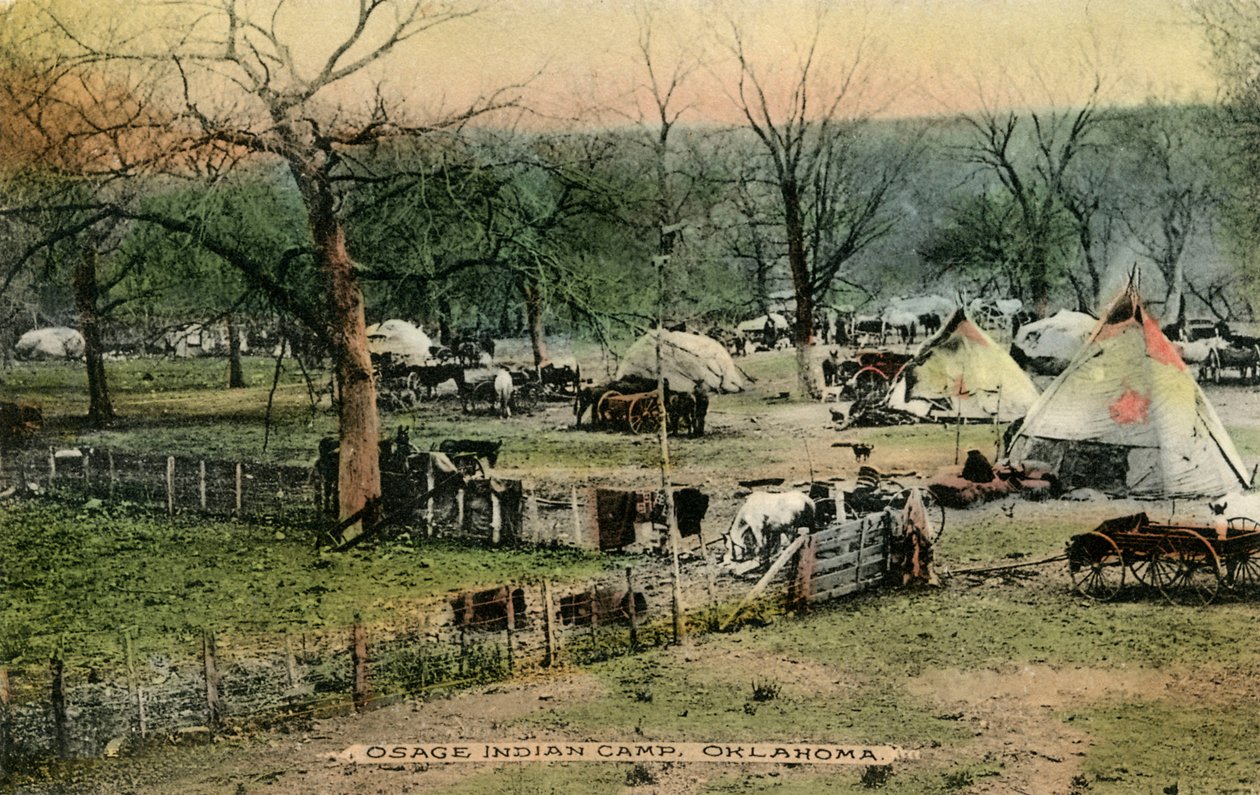 Osage Indian Camp, Oklahoma de Charles Marion Russell