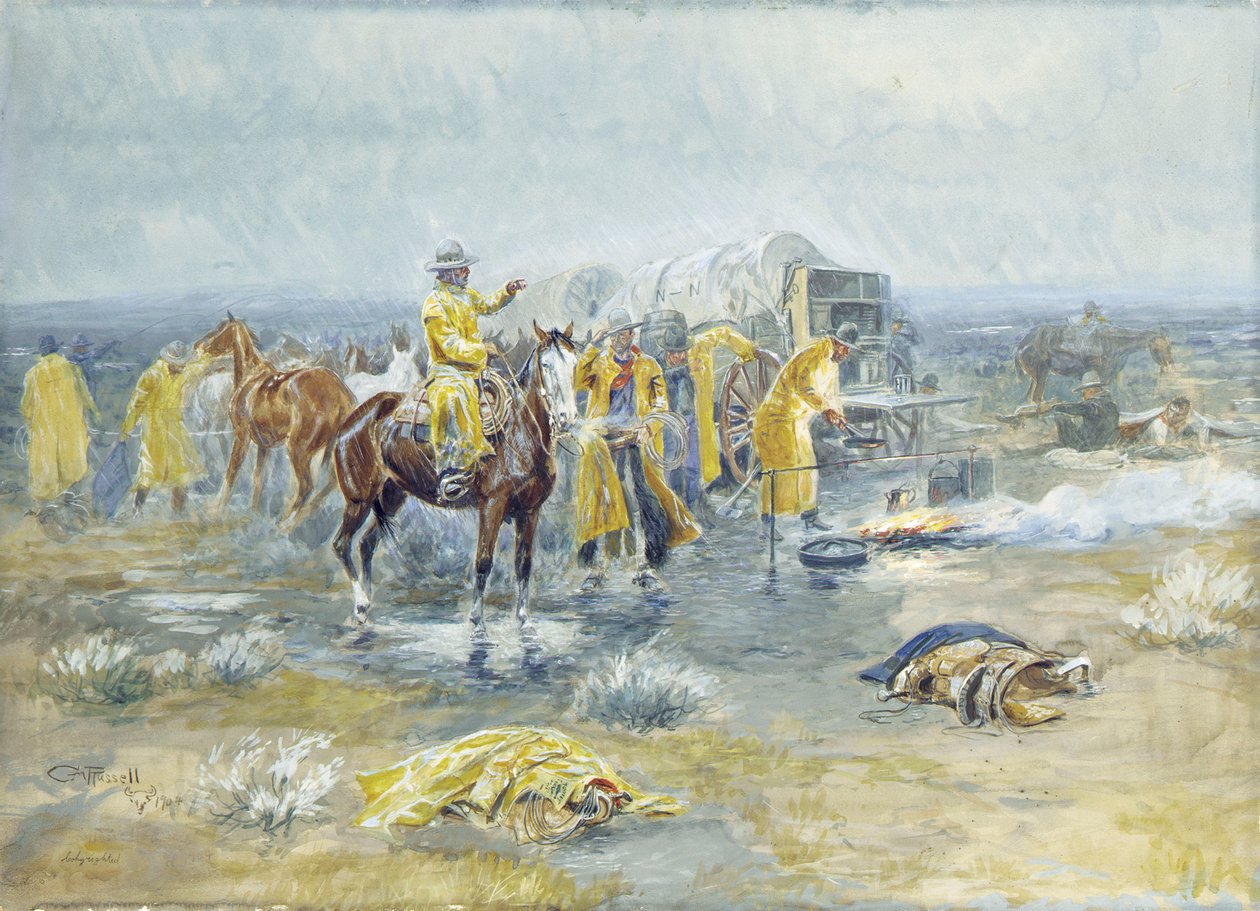 Manhã chuvosa, 1904 de Charles Marion Russell