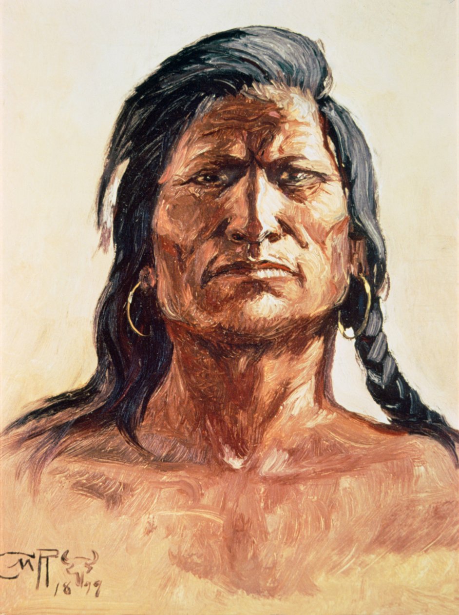 Shoshone Tribesman de Charles Marion Russell
