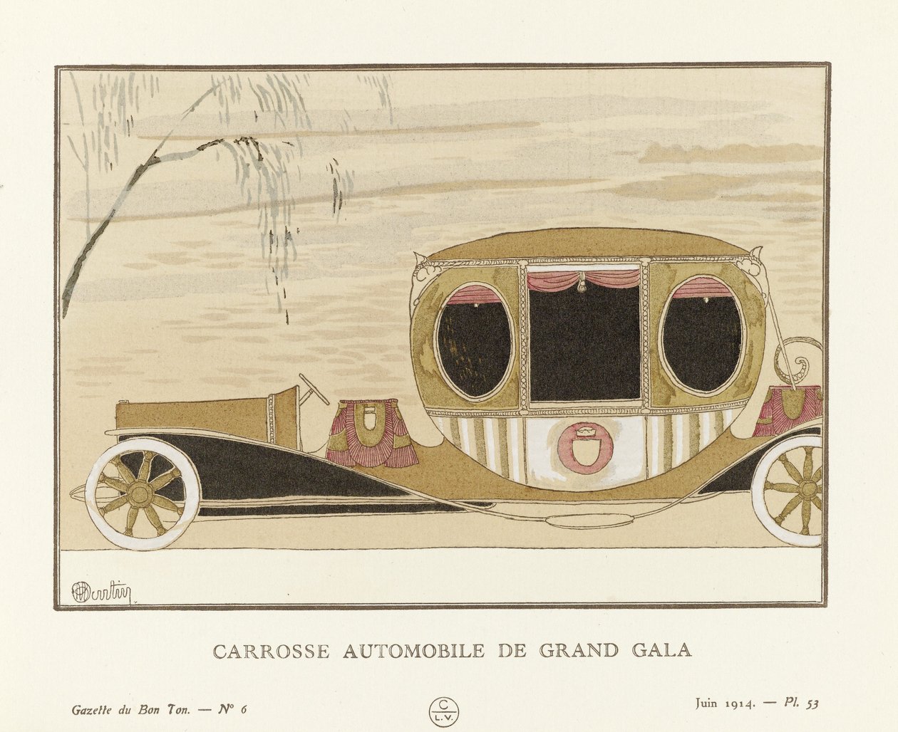 Grand Gala Automobile Coach, pub. 1914 (estêncil) de Charles Martin