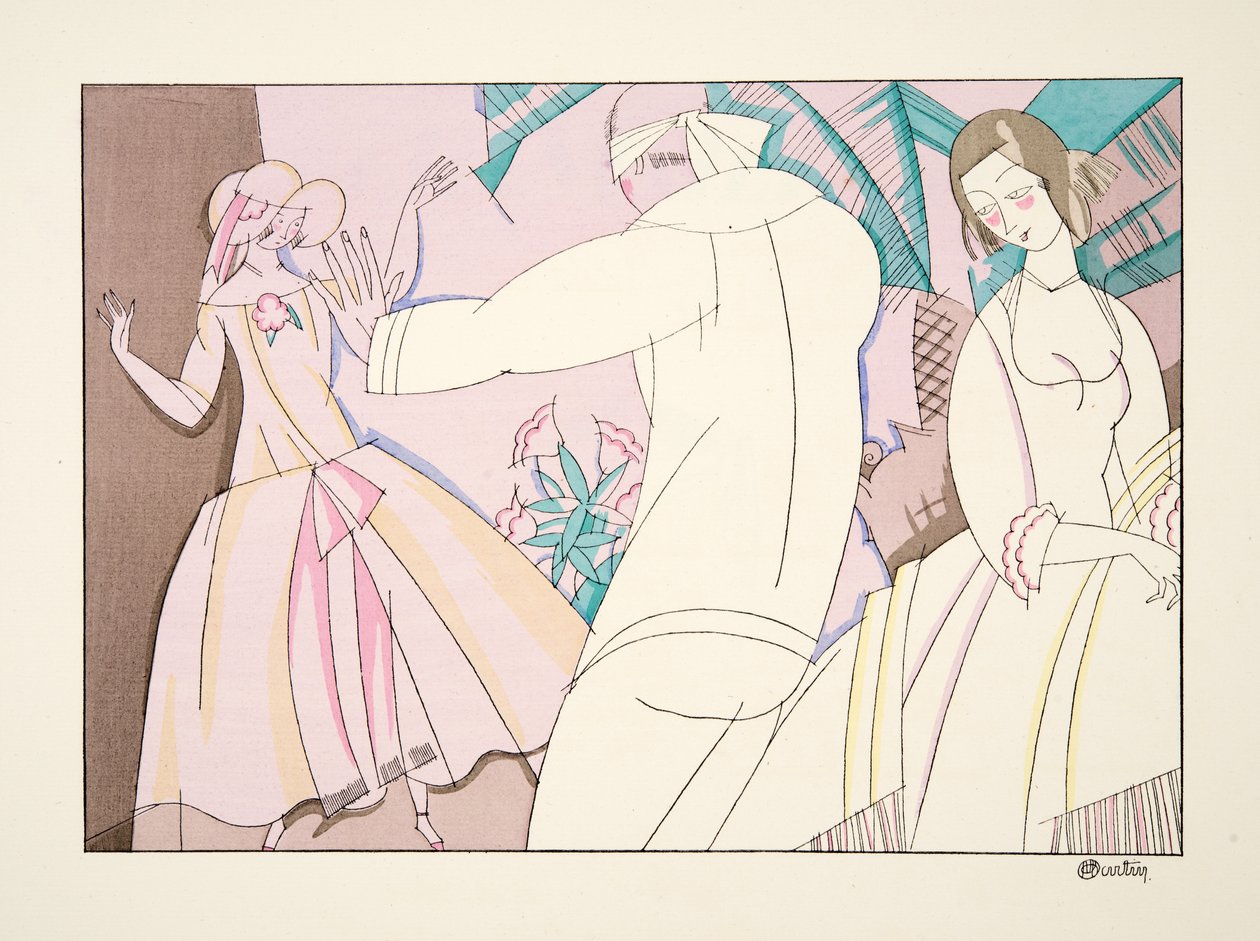 Colin Maillard, da Sports & Entertainment, pub. 1914 (estêncil) de Charles Martin
