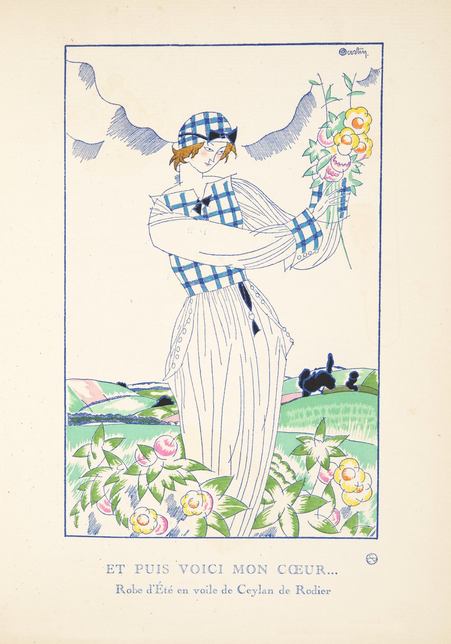 E então aqui está meu coração , de uma coleção de placas de moda, 1920 (estêncil) de Charles Martin