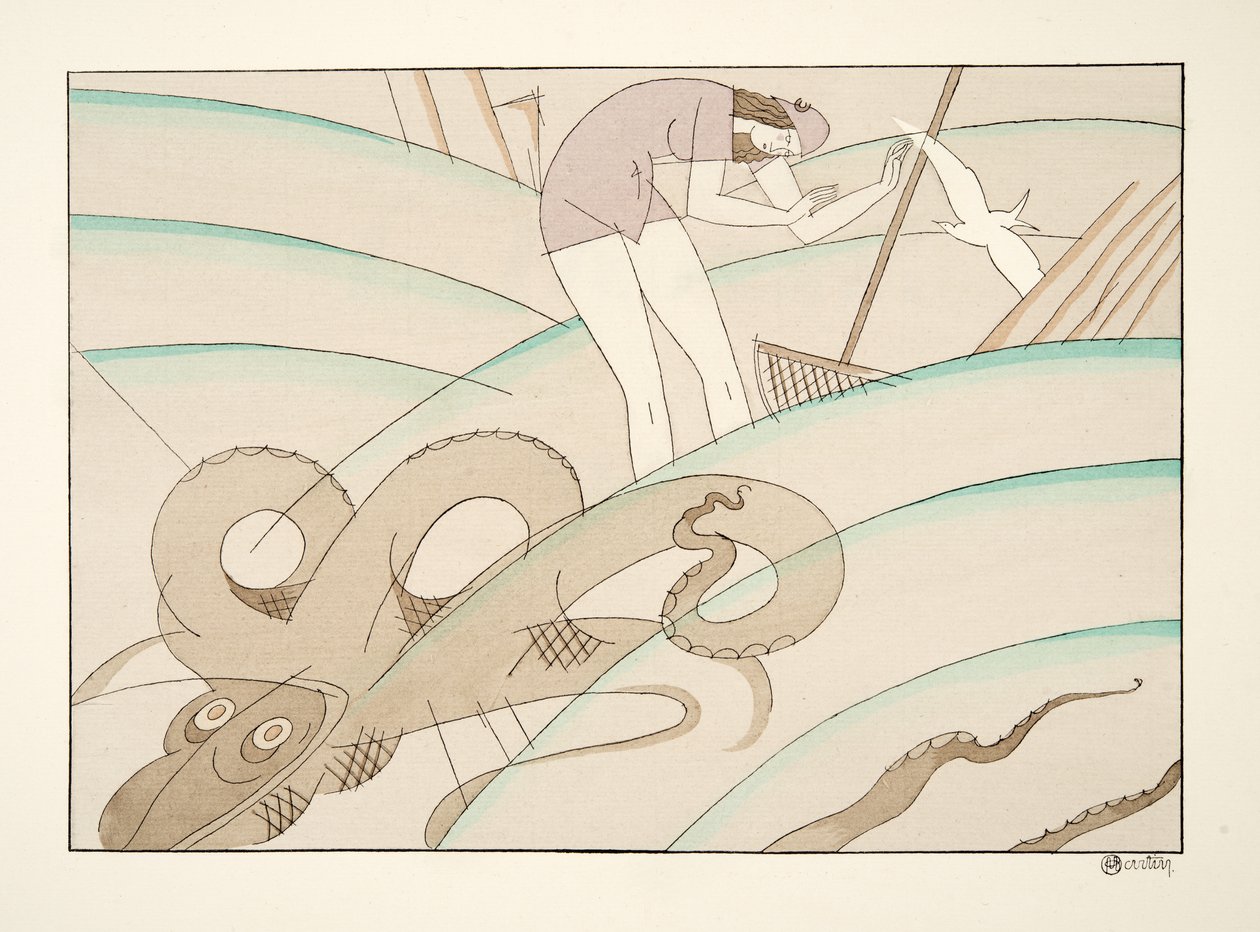 Polvo de Esporte e Lazer, pub. 1914 (estêncil) de Charles Martin