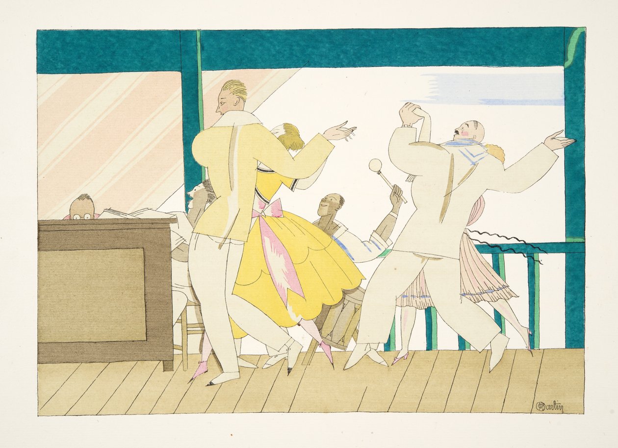 O Tango, do Sports & Entertainment, pub. 1914 (estêncil) de Charles Martin