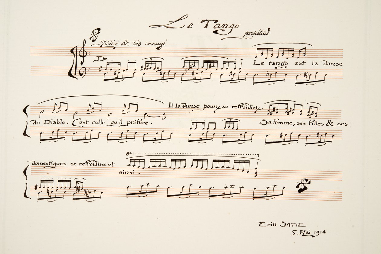 Partitura musical de The Tango, de Sports & Entertainment, pub. 1914 (estêncil) de Charles Martin