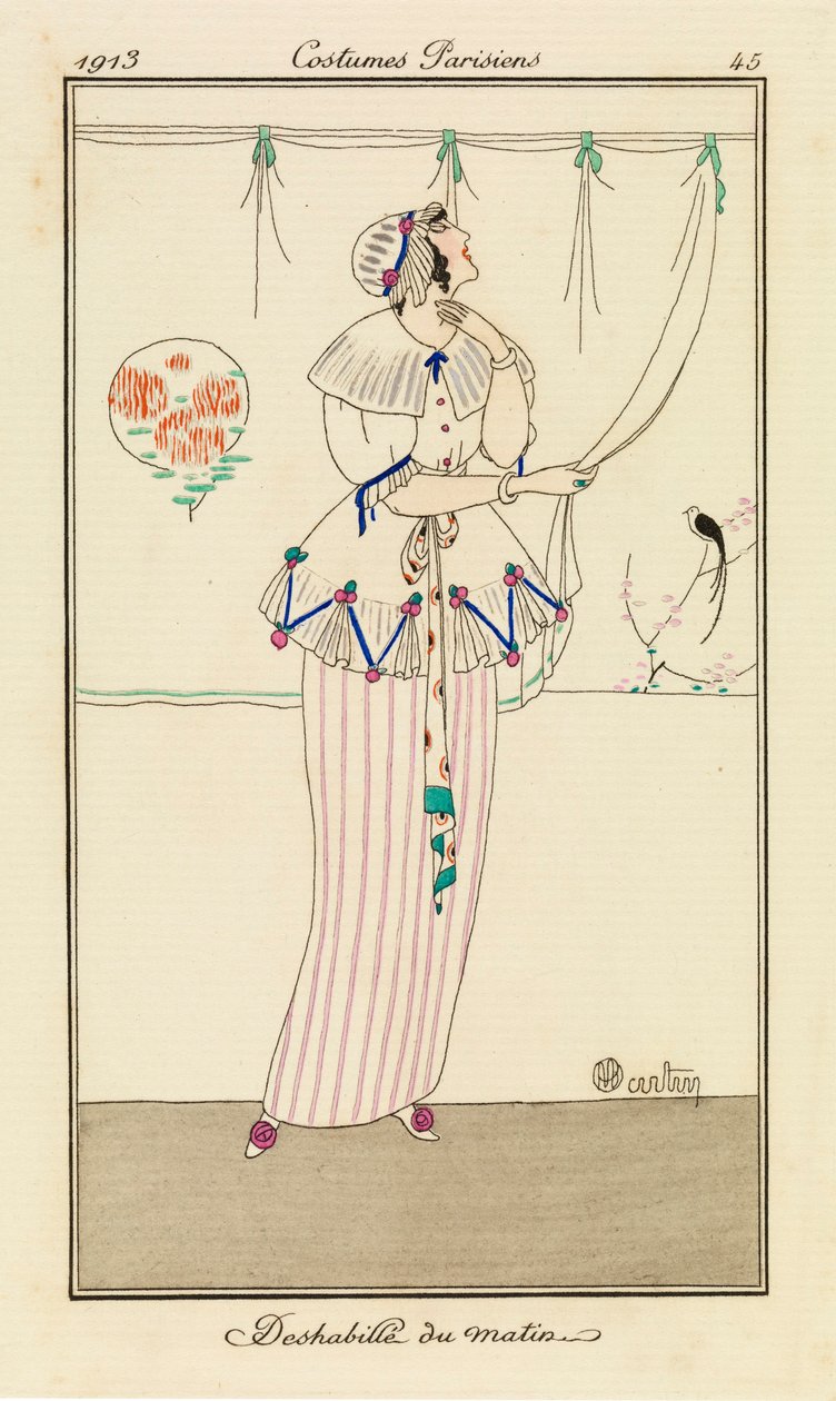 Prato 45 de "Costumes Parisiens" (trajes parisienses) de Charles Martin