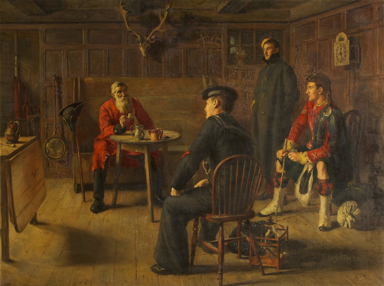 A Tale of the Brave Old Days (óleo sobre tela) de Charles Martin Hodges