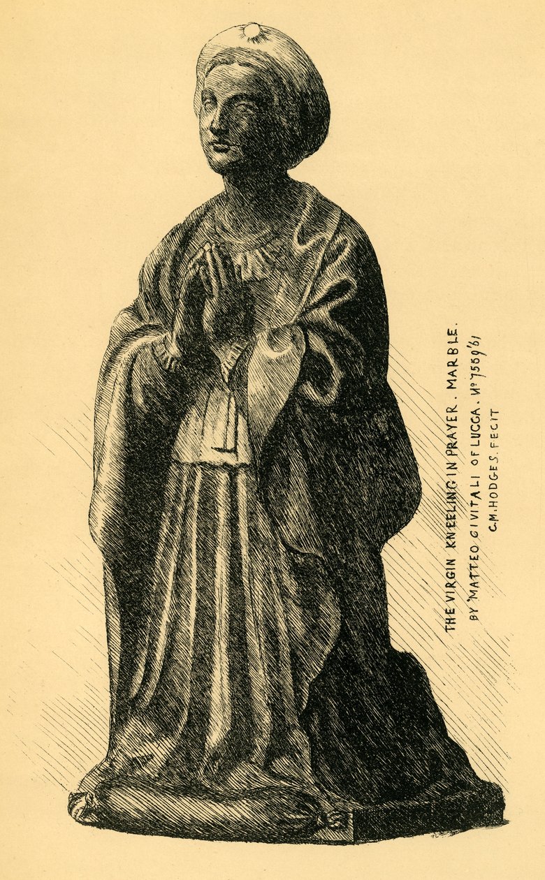 A Virgem Anunciada, estátua de mármore, 1519, 1881. de Charles Martin Hodges