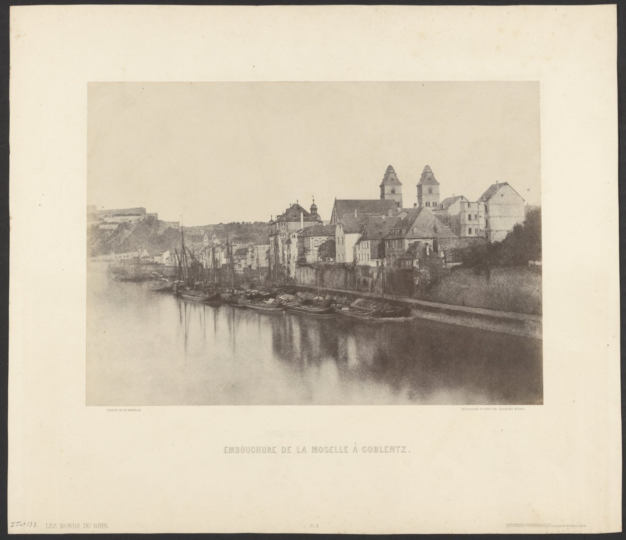 Boca do Mosela em Coblentz de Charles Marville